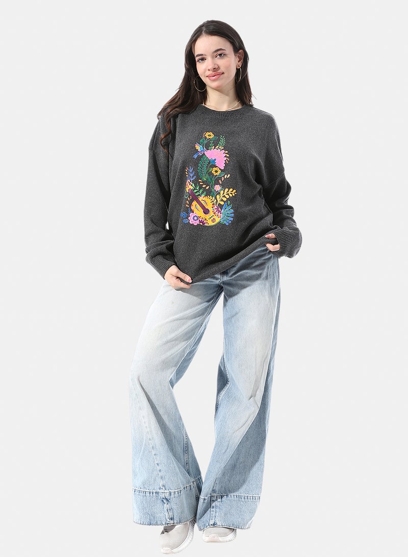 Andora Round Neck Pullover With Ribbed Neck & Cuffs - Image 5