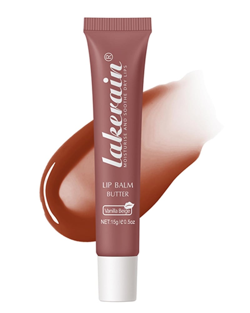 Lip Butter Balm Vanilla BeigeHydrating Tinted Butter Lip GlossSheer Lipgloss Lip Care MoisturizerSmooth Lip TreatmentJelly Yummy Glow Reviver Fat Lip OilWomens Day Makeup Gift for Women02
