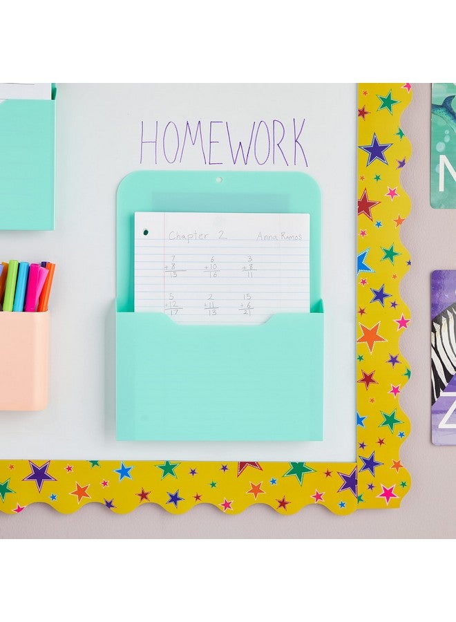 اوكونا اوتبوست حامل ملفات مغناطيسي بلون النعناع، مكون من قطعتين، منظم ملفات حائطي للثلاجة، والخزائن، والمجلات، والبريد، والورق، والرسائل، ولوازم المكتب (10 × 13 بوصة) - Image 2