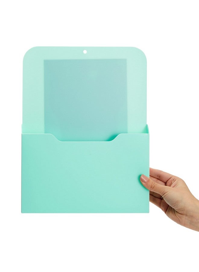 اوكونا اوتبوست حامل ملفات مغناطيسي بلون النعناع، مكون من قطعتين، منظم ملفات حائطي للثلاجة، والخزائن، والمجلات، والبريد، والورق، والرسائل، ولوازم المكتب (10 × 13 بوصة) - Image 4