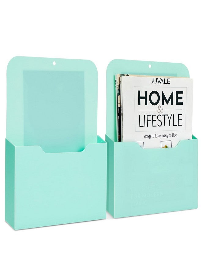 اوكونا اوتبوست حامل ملفات مغناطيسي بلون النعناع، مكون من قطعتين، منظم ملفات حائطي للثلاجة، والخزائن، والمجلات، والبريد، والورق، والرسائل، ولوازم المكتب (10 × 13 بوصة) - Image 5
