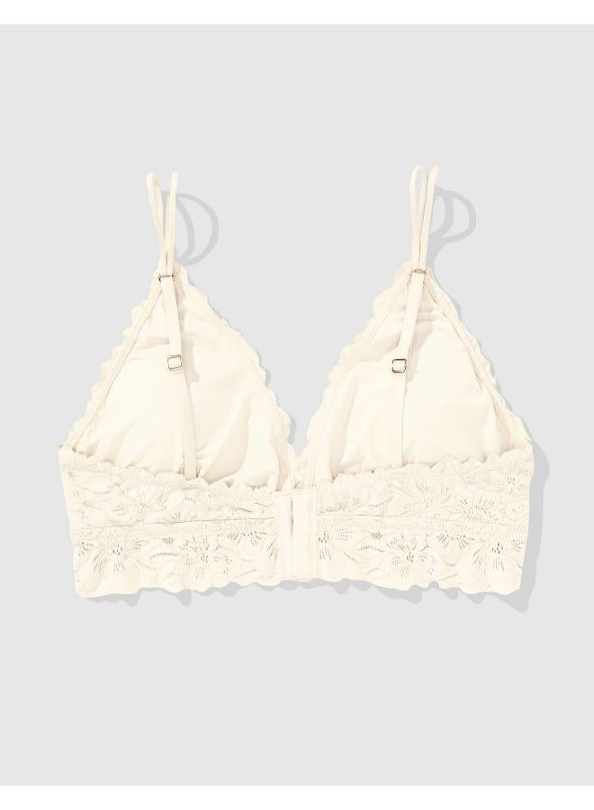 Aerie Show Off Rosey Lace Padded Plunge Bralette - Image 2