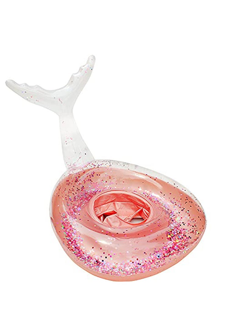 SYOSI Baby Swimming Float Ring, Baby Inflatable Mermaid Pool Floatie Baby Water Float Infant Swim Pool Rings for 6 Months to 6 Years Age Kids with Sequins,Bathtub Toys Pool Accessories for Kids Toddlers. - Image 1