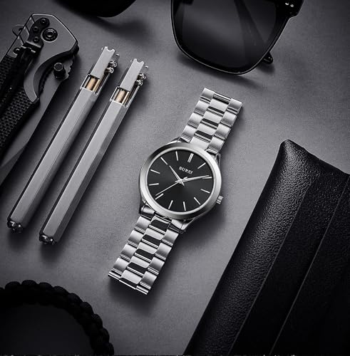 BUREI Men Watches Fashion Analog Stainless Steel Quartz Waterproof Watches for Men - Image 3