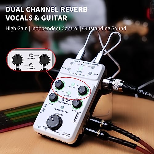 JOYO Audio Mixer USB Audio Interface Stereo XLR+48V Phantom Power Mixer for Live Streaming Recording Podcasting Plug & Play (MOMIX PRO) - Image 3