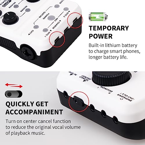 JOYO Audio Mixer USB Audio Interface Stereo XLR+48V Phantom Power Mixer for Live Streaming Recording Podcasting Plug & Play (MOMIX PRO) - Image 5