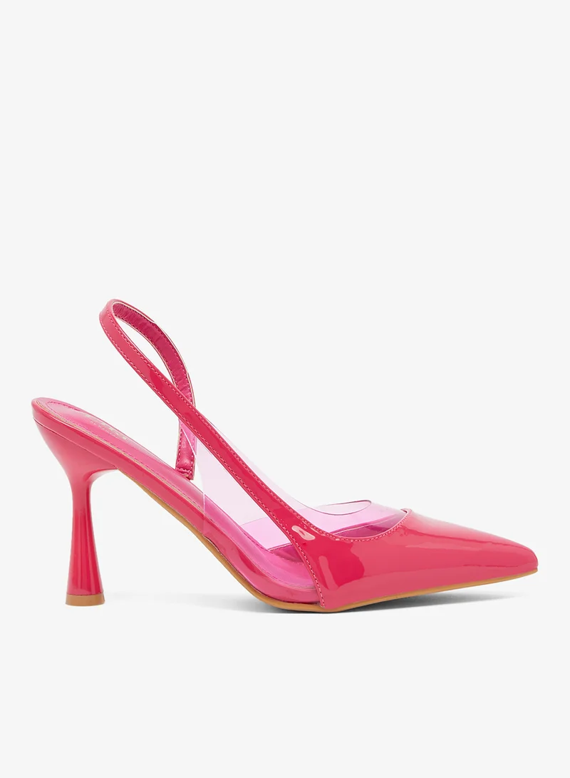 ELLA Patent Sling Back Heeled Pump