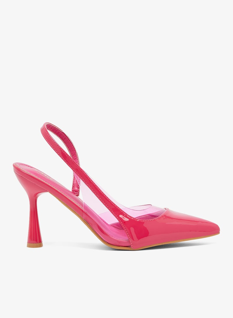 ELLA Patent Sling Back Heeled Pump - Image 1