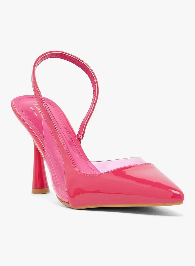 ELLA Patent Sling Back Heeled Pump