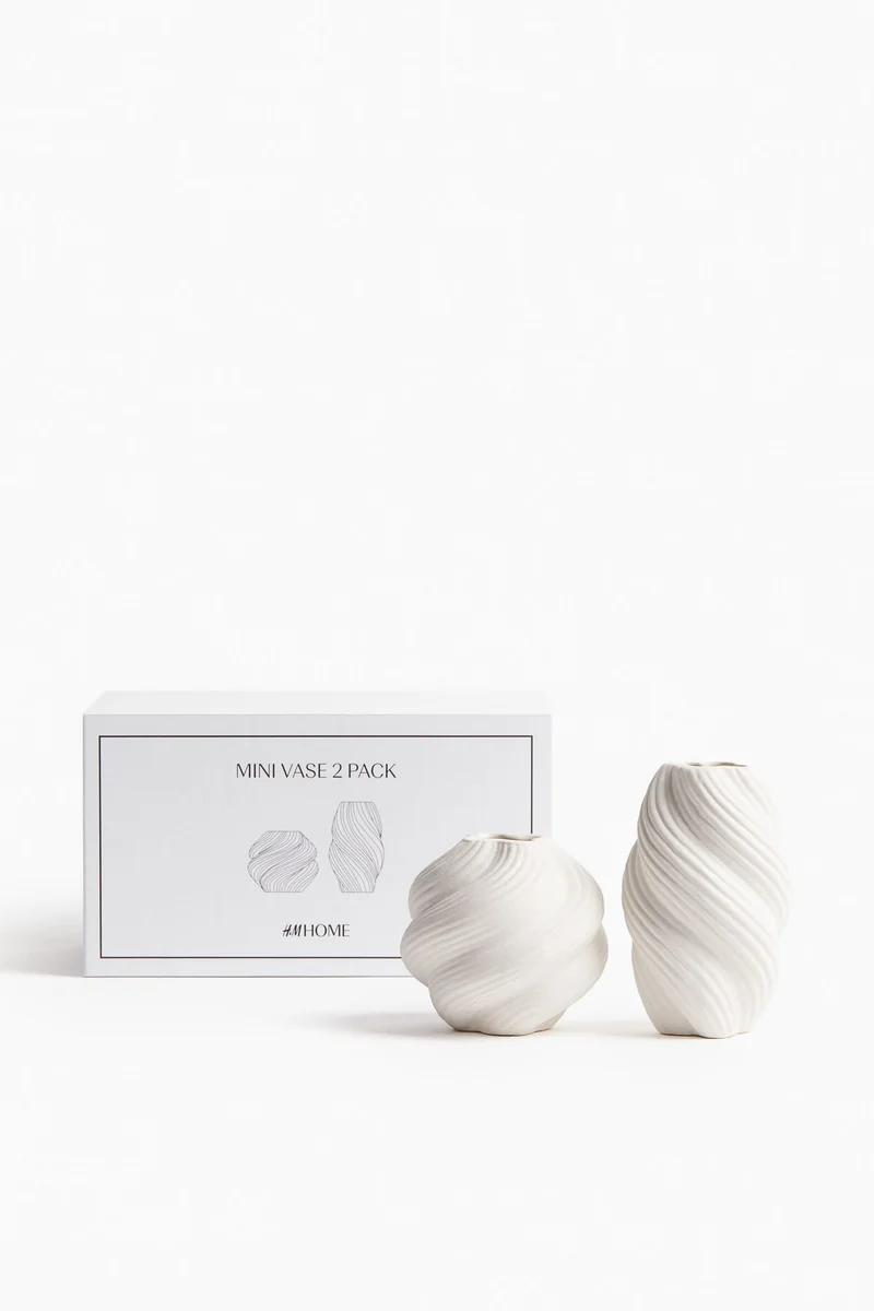 H&M 2-pack mini stoneware vases