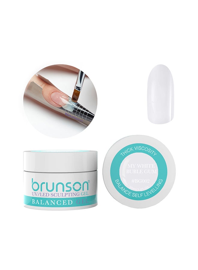 brunson Sculpting Camouflage Uv Builder Gel Balanced Level Gel Uv Sculpting Nail Gel System 30Ml My White Bumble Gum Bg002
