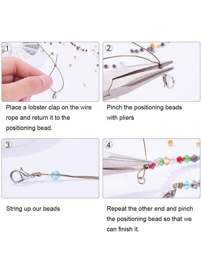 النخبة حوالي 1800 قطعة 3 حجم 2 مللي متر/2.5 مللي متر/3 مللي متر جونميتال النحاس تجعيد الخرز لصنع المجوهرات ، ثقب 1.2-2 مللي متر - Image 4