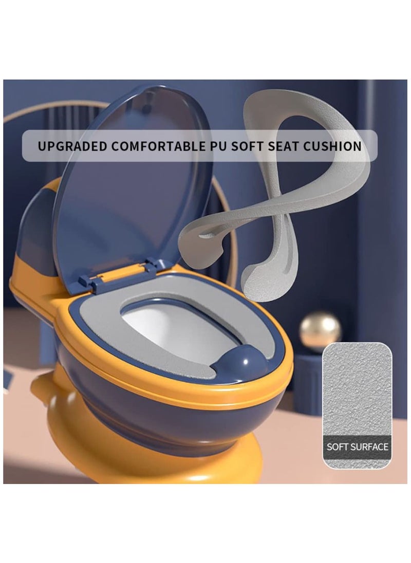 Arabest - Potty Training Toilet Seat, Toddler Potty Chair with Soft Seat and Splash Guard, Removatble Potty Pofor Toddler & Baby& Kids(Blue) - Image 1