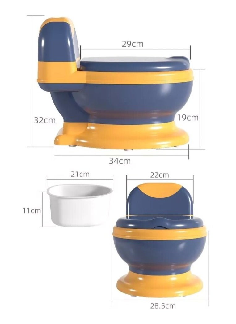 Arabest - Potty Training Toilet Seat, Toddler Potty Chair with Soft Seat and Splash Guard, Removatble Potty Pofor Toddler & Baby& Kids(Blue) - Image 1