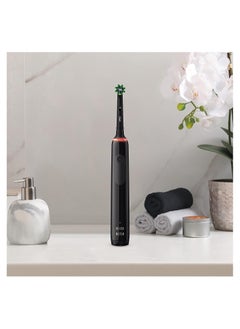 Oral-B Oral-B Pro 3 Electric Toothbrush with Smart Pressure Sensor, Cross Action Toothbrush Head, 3000 Black  - Image 2