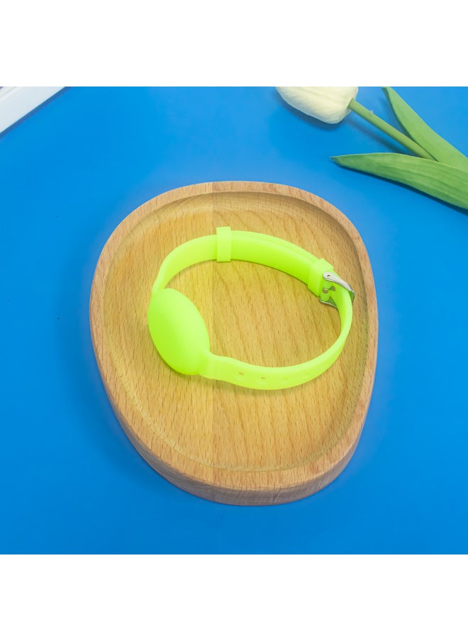 Generic - For Apple For Apple Airtag Tracker Long Silicone Pet Neck Strap Neck Anti-loss Device Simple Pure Color Band-Color:Creamy-white-Applicable Model:Q92 - Image 1