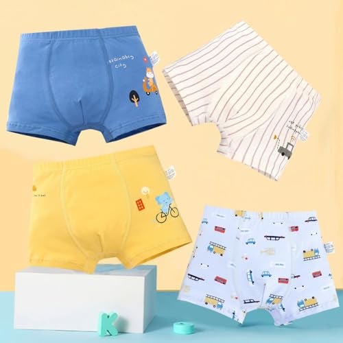 ASJAR Boys Cotton Underwear Soft Boyshorts Kids Boxer Briefs Multi Pattern (Pack of 4) (7-8 Y) - Image 5