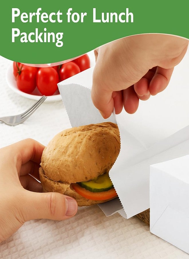 Homrelaxy 500 Pcs 4LB Paper Lunch Bags, 5.1x3.2x9.8 Inch Kraft Paper Bags, White Paper Bag for Snacks, Sandwiches, Crafts, Gift Bags(White) - Image 4