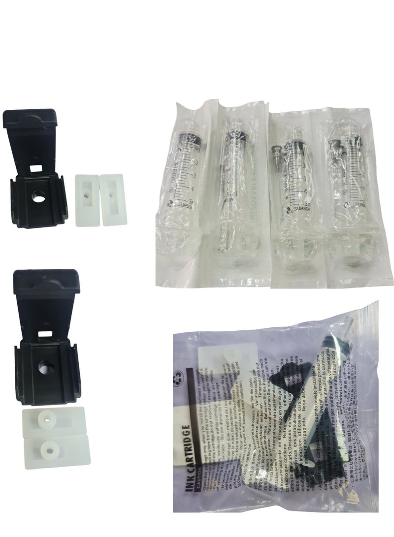 انك حبر سائل كوري لإعادة تعبئة خراطيش Canon وHP وEpson، 4 ألوان، 100 مل، رأس مجموعة إعادة تعبئة حبر واحد لخرطوشة الحبر الأسود والملون HP وCanon، تنظيف الرأس باستخدام أربع حقن إعادة تعبئة. صنع في كوريا - Image 3