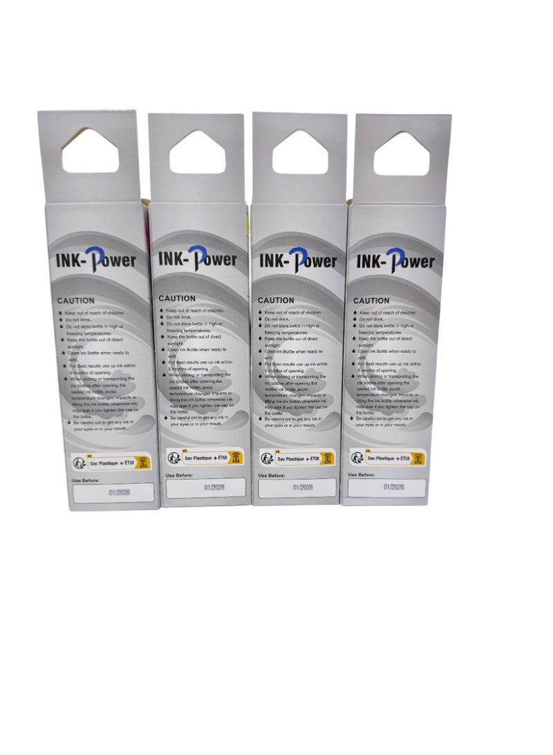 انك حبر سائل كوري لإعادة تعبئة خراطيش Canon وHP وEpson، 4 ألوان، 100 مل، رأس مجموعة إعادة تعبئة حبر واحد لخرطوشة الحبر الأسود والملون HP وCanon، تنظيف الرأس باستخدام أربع حقن إعادة تعبئة. صنع في كوريا - Image 4