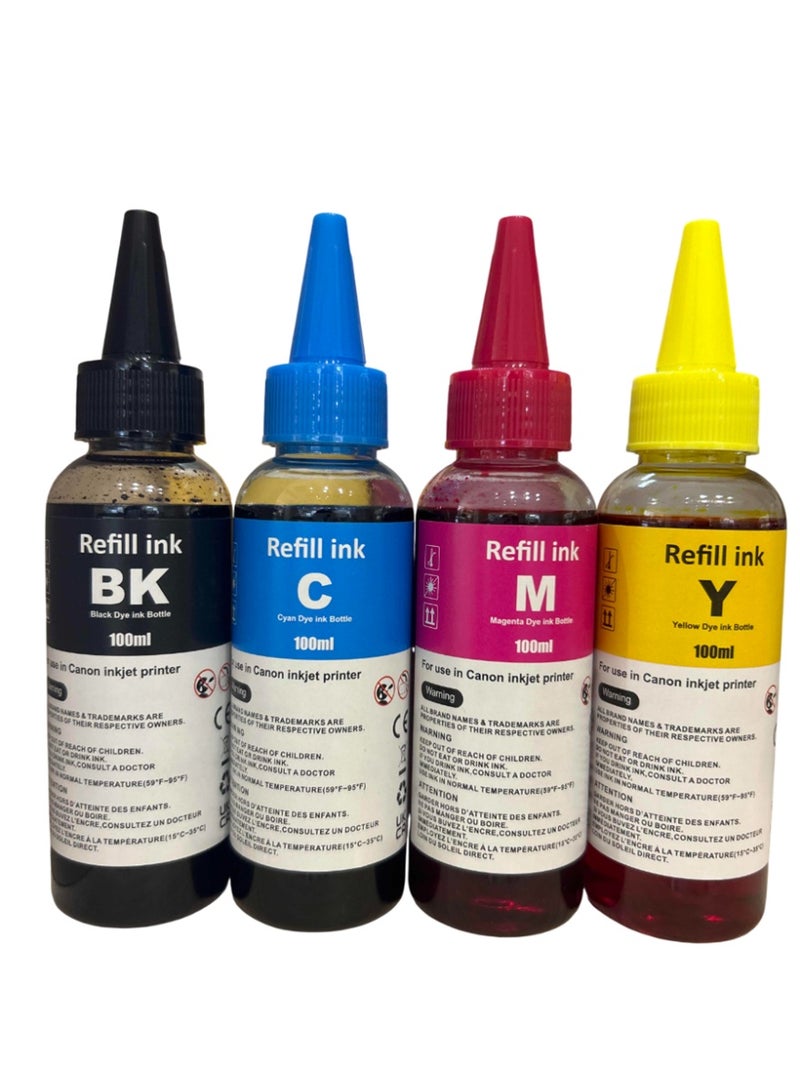 انك حبر سائل كوري لإعادة تعبئة خراطيش Canon وHP وEpson، 4 ألوان، 100 مل، رأس مجموعة إعادة تعبئة حبر واحد لخرطوشة الحبر الأسود والملون HP وCanon، تنظيف الرأس باستخدام أربع حقن إعادة تعبئة. صنع في كوريا - Image 5