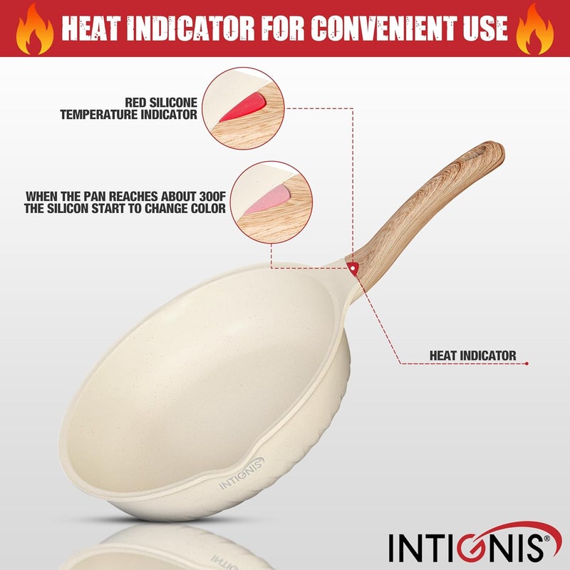 INTIGNIS NTIGNIS® Premium 28 cm Deep Frying Pan with Lid | Anti-Scratch | Induction Compatible | Non-Stick Interior | Heat Resistant Handle | Perfect for Everyday Cooking - Image 2