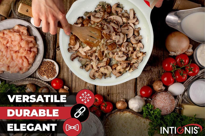 INTIGNIS NTIGNIS® Premium 28 cm Deep Frying Pan with Lid | Anti-Scratch | Induction Compatible | Non-Stick Interior | Heat Resistant Handle | Perfect for Everyday Cooking - Image 3