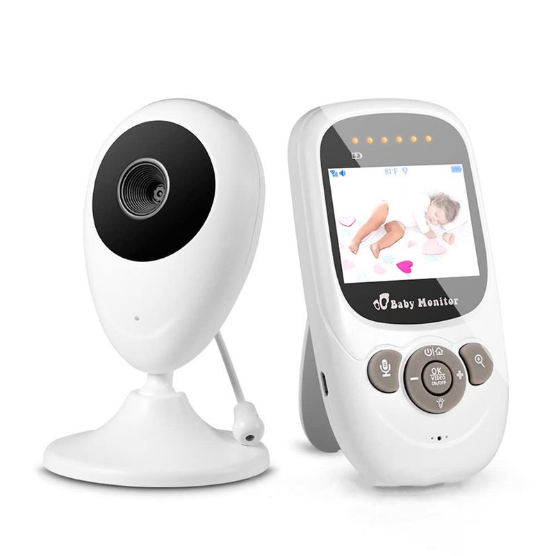 Baby Monitor, Smart LCD Baby Monitor Camera with Night Vision, Audio Video, Lullaby, Temperature Monitoring(US)