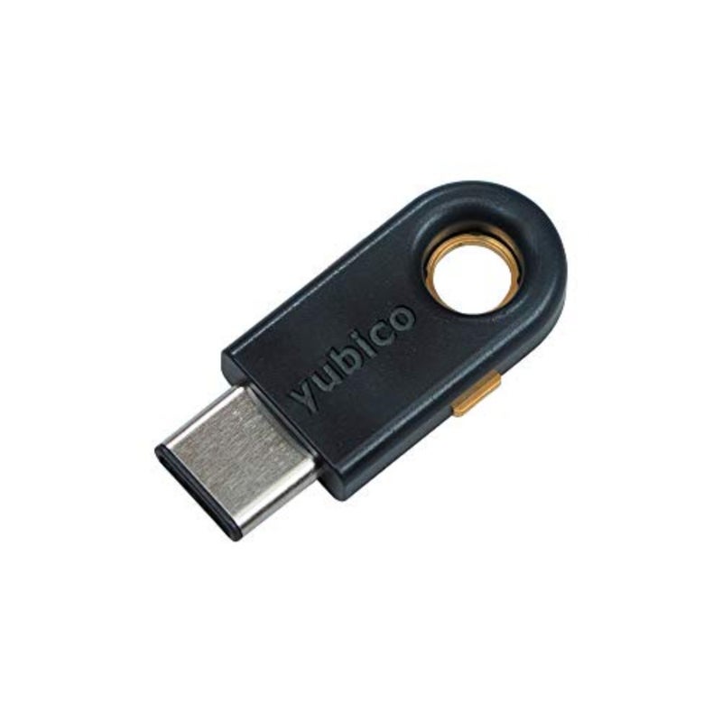 مفتاح أمان USB-C للمصادقة الثنائية، هيكل من الفولاذ المقاوم للصدأ، لمسة نهائية سوداء، مقاوم للماء ودعم متعدد البروتوكولات - Image 1