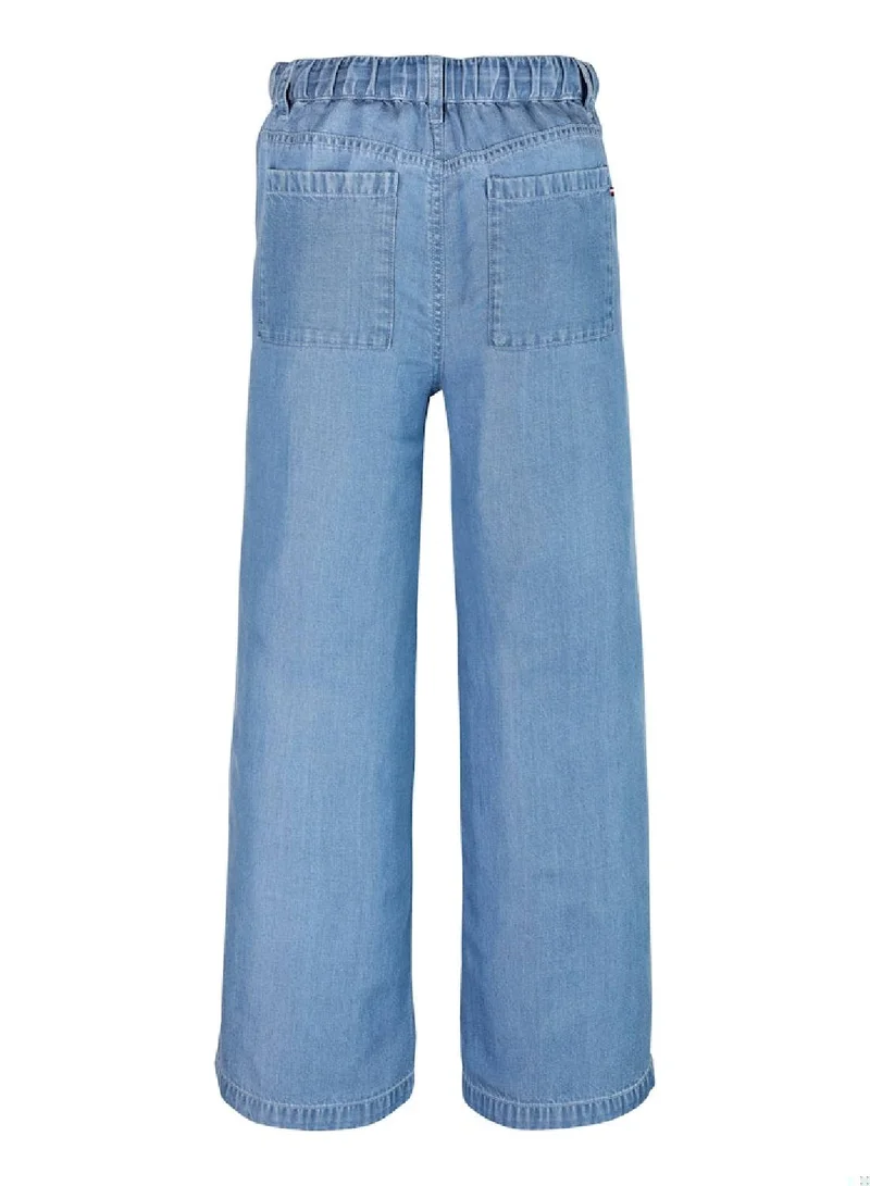 TOMMY HILFIGER Chambray Wide Leg Trouser