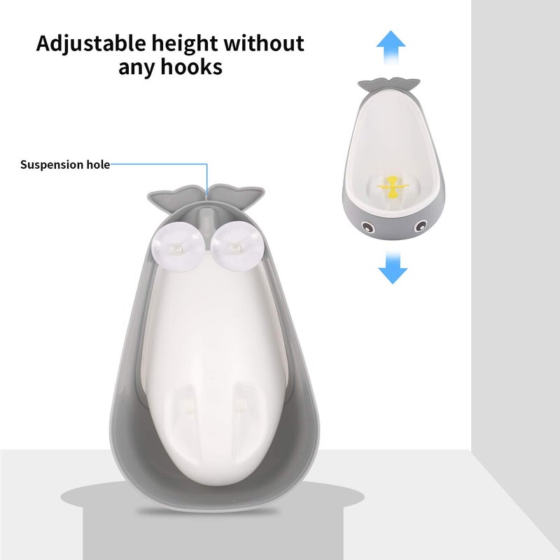 TELEXSUN مرحاض تدريب الأطفال للأولاد - مرحاض تدريب لطيف على شكل حوت (حوت رمادي) - Image 5