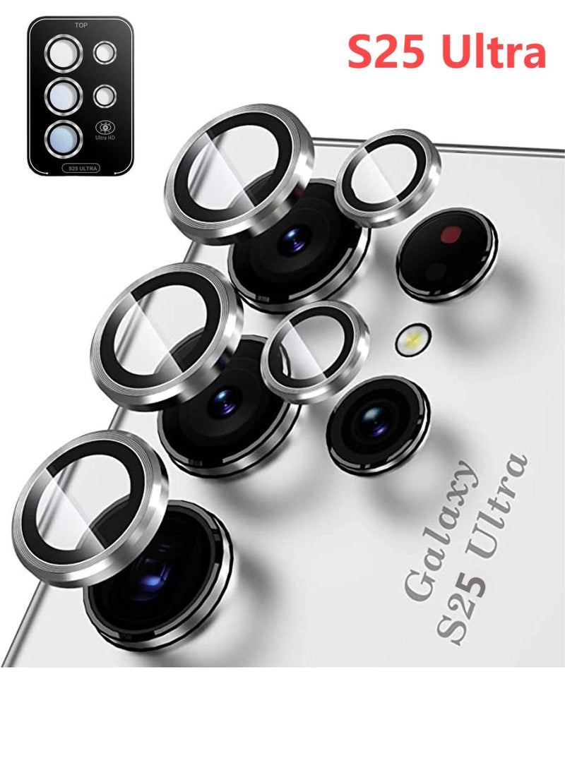 Samsung Galaxy S25 Ultra Camera Lens Protector Scratch Resistant HD Tempered Metal Glass Camera Protector Cover Film Accessories Silver - Image 1