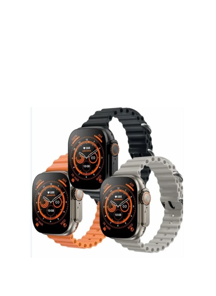 JOROBO - Series 8 T800 Ultra Smart watch with NFC and Wireless Charging 3pc - Multicolor - Image 1
