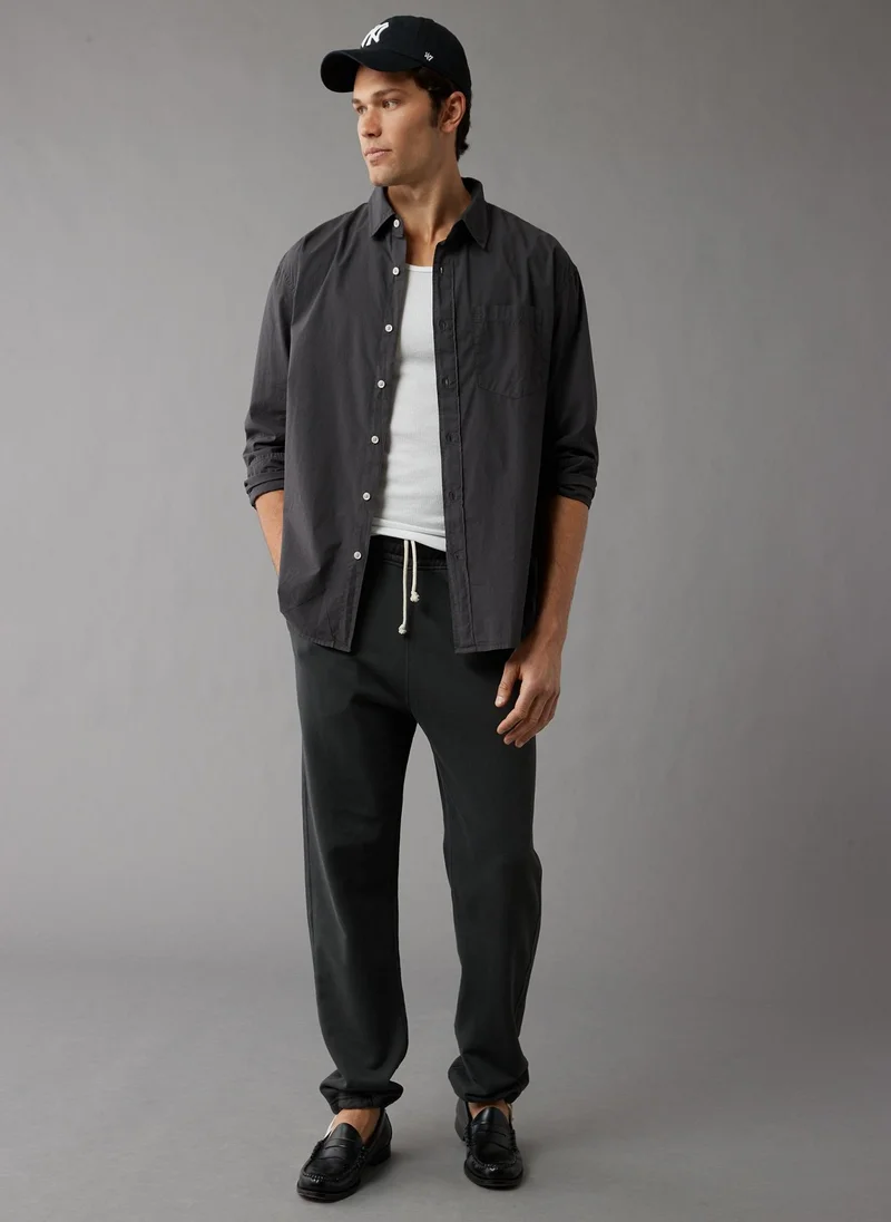 American Eagle Poplin Button-Up Shirt