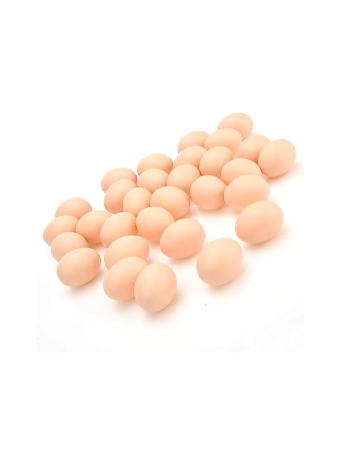 Egg party Chicken Egg Toys for Kids, Plastic Easter Eggs for DIY Crafts, Painting, Party, Home Decor, Kitchen Toys (Pack of 20 Faux Fake Eggs) - Image 2