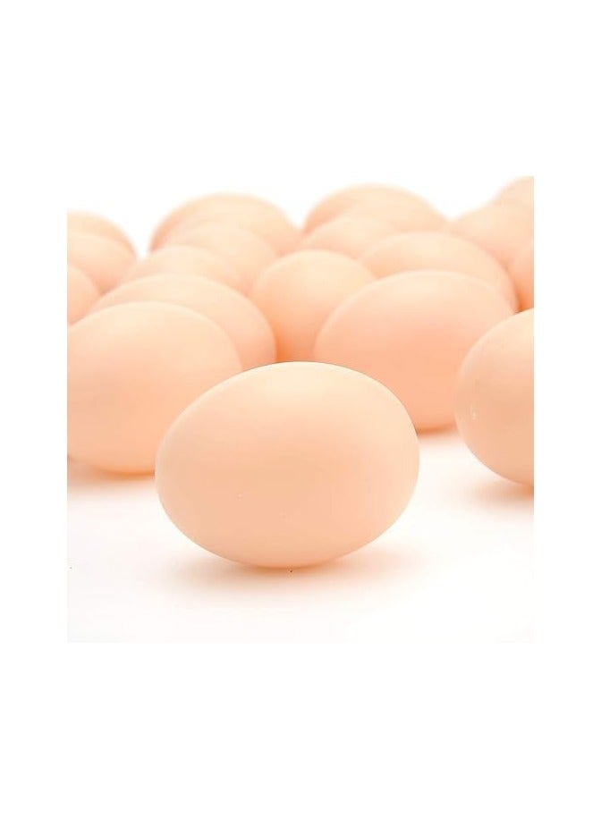 Egg party Chicken Egg Toys for Kids, Plastic Easter Eggs for DIY Crafts, Painting, Party, Home Decor, Kitchen Toys (Pack of 20 Faux Fake Eggs) - Image 4