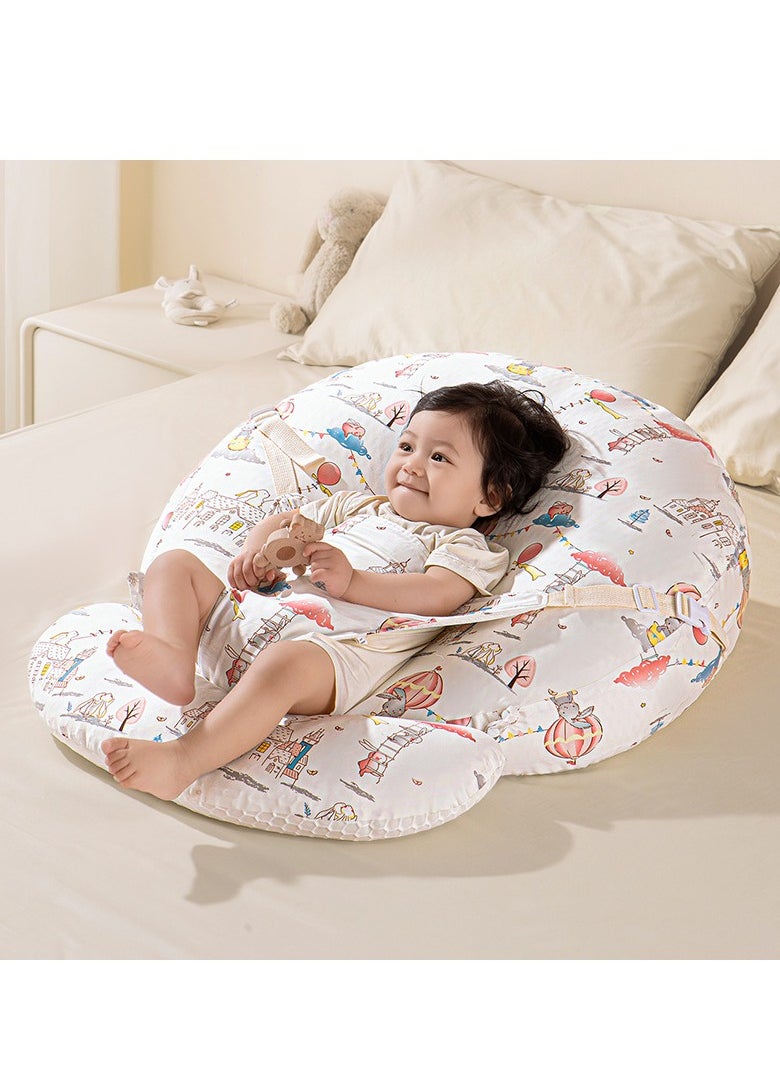 MIXDE Baby Nursery Pillow, Removeable Breastfeeding Pillows, Toddler Bedding, Babies Nest for Sleeping, Anti vomit Milk Headrest for Newborn and Infant, 15 Degree Incline, for Better Night's Sleep  - Image 1