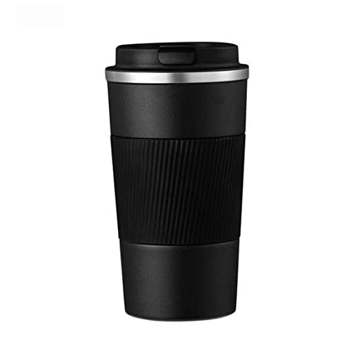 Wosta Insulated Travel Coffee Mug 2.0 | Double Wall Vacuum Stainless Steel Fat-Bottomed Coffee Cup Tumbler With Spill Proof Flip Lid For Hot And Ice Beverages (Black Color, 510 Ml), 510 Milliliter - Image 1