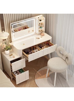 NKX Multifunctional Makeup Vanity Dressing Table with Drawers and Chair 100 CM  - Image 2