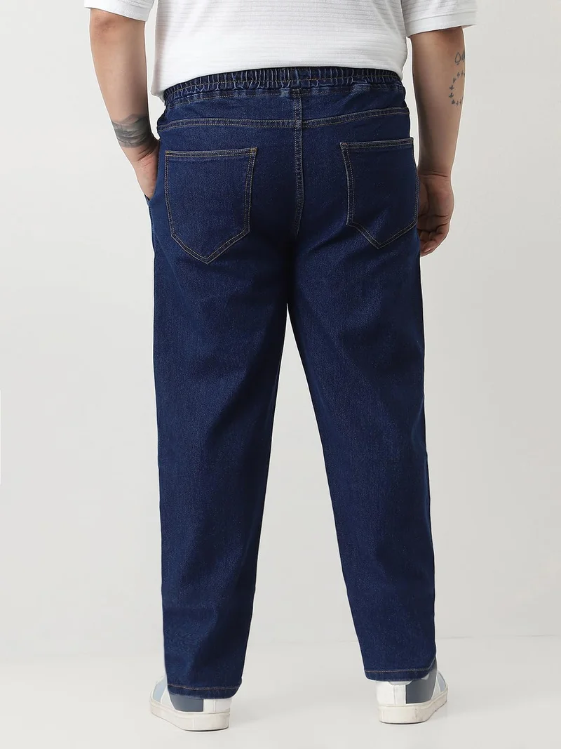 Urbano Fashion  Urbano Plus Men's Blue Regular Fit Washed Jogger Jeans Stretchable for Men | Best Price UAE