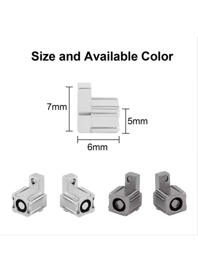 Generic - Metal Lock Buckle For Nintendo Switch Oled Card Buckle Slide Track Slide Spring Back Non-tight-Product Color:Silver Latch 1 Pair - Image 1