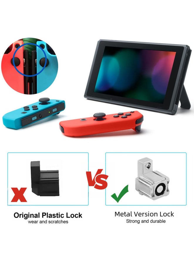 Generic - Metal Lock Buckle For Nintendo Switch Oled Card Buckle Slide Track Slide Spring Back Non-tight-Product Color:Silver Latch 1 Pair - Image 1