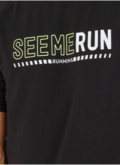 Styli Super Stretch Printed Training T-Shirt  - Image 3