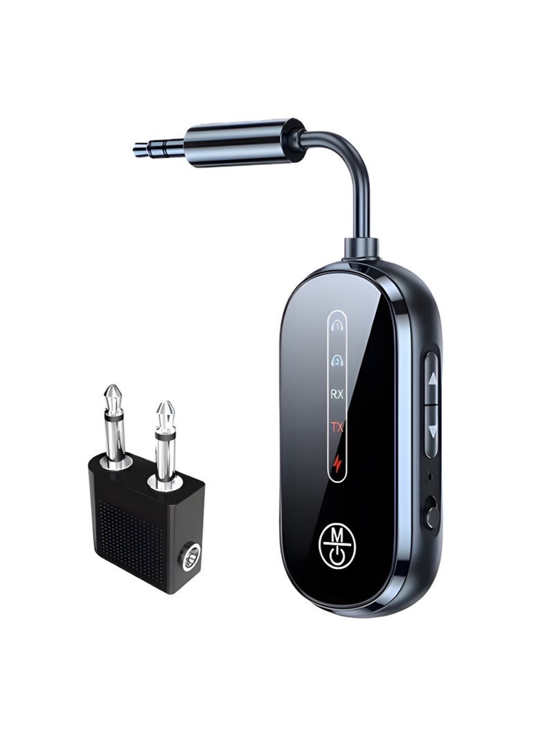 Bukela Bluetooth 5.4 (Latest Version) Compact Wireless Transmitter/Receiver 2in1, Wireless 3.5mm Aux, Dual Devices Simultaneously, Including In-flight adapter. Use on Airplanes,TV, Car, Home Stereo. - Image 1