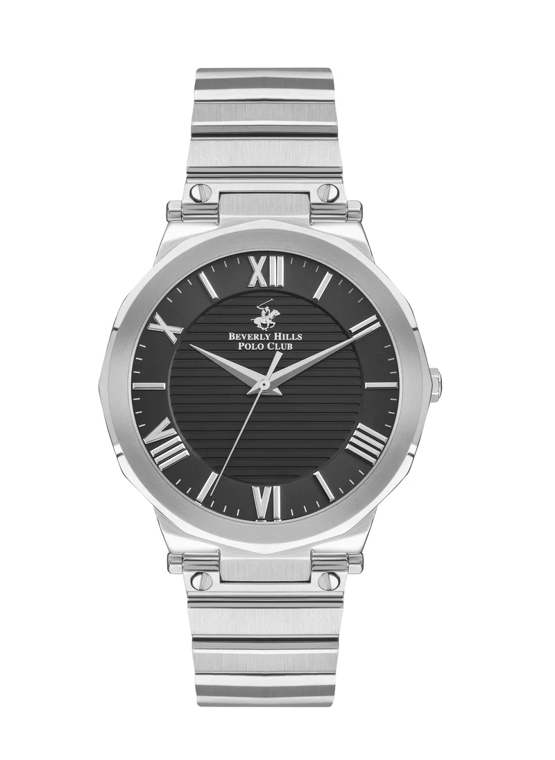 بيفرلي هيلز بولو كلوب Beverly Hills Polo Club Men's Quartz Movement Watch, Analog Display and Metal Strap - BP3265X.350, S.S