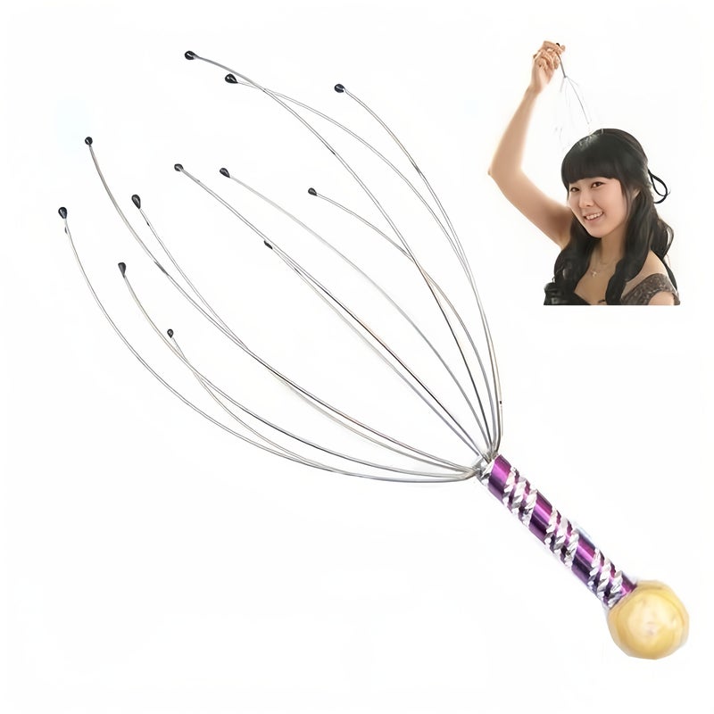 Unisex Octopus Head Scalp Massager 12 Tentacles Comfort Relaxation Random Color - Image 2
