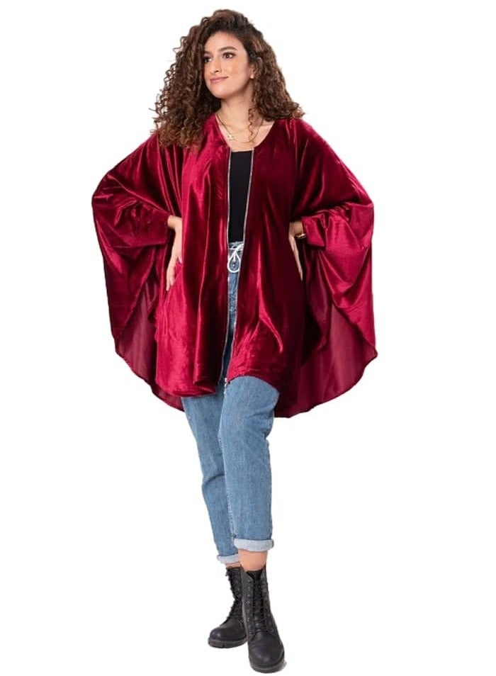 Women's velvet blouse with front zipper - Image 4