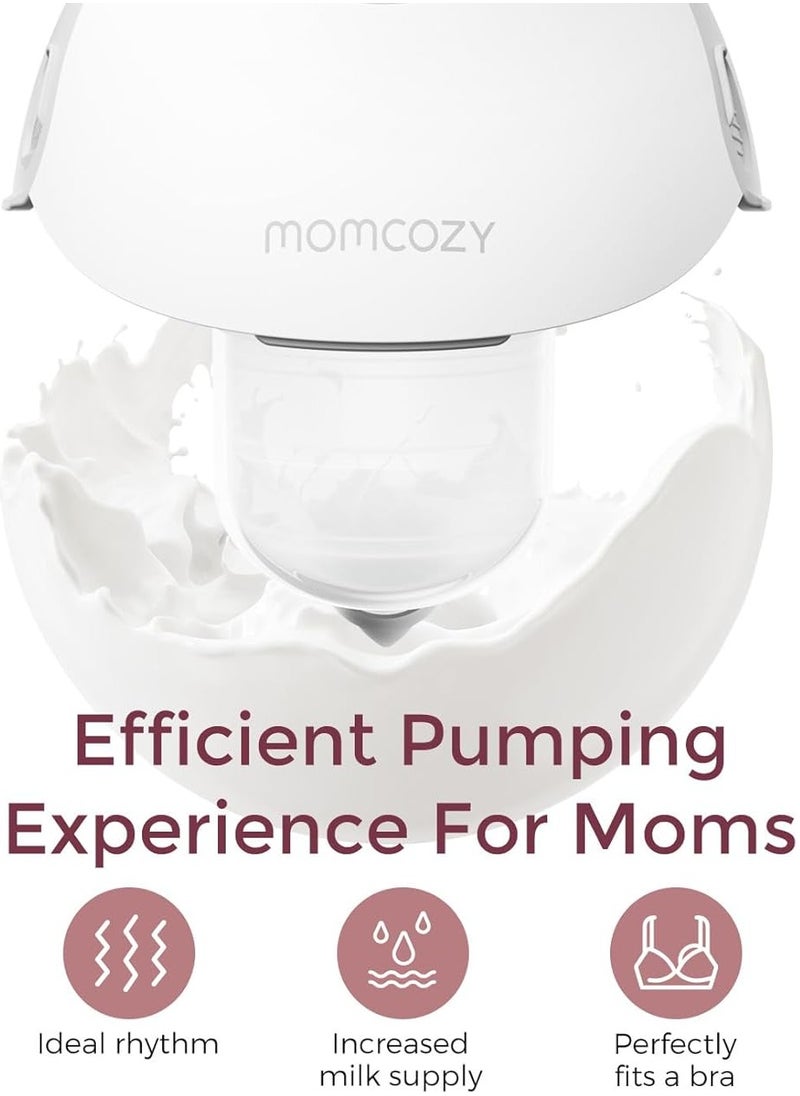 Momcozy Breast Pump Hands Free Mobile Style | M6, Wearable Breastfeeding Pump Ideal Rhythm for More Milk, DoubleFit Flange More Fit & Discreet with 3 Modes & 9 Levels  - Image 4