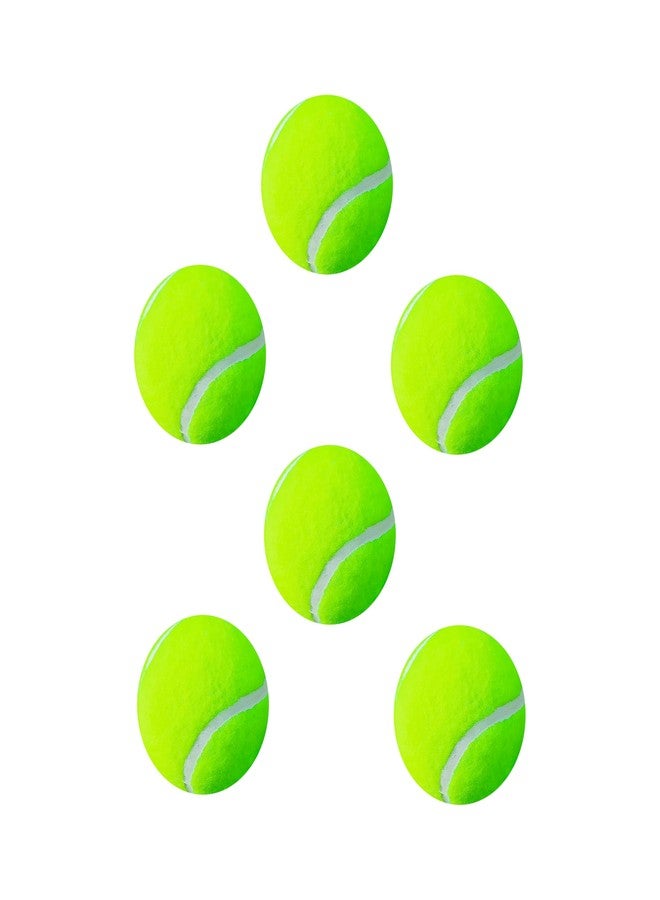 JPV Tennis Ball for Cricket Match Tournament | Soft Lightweight Tennis Balls Green Color 6 Pcs - Image 4