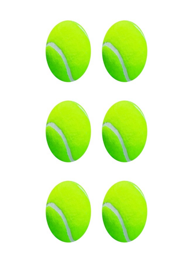 JPV Tennis Ball for Cricket Match Tournament | Soft Lightweight Tennis Balls Green Color 6 Pcs - Image 2